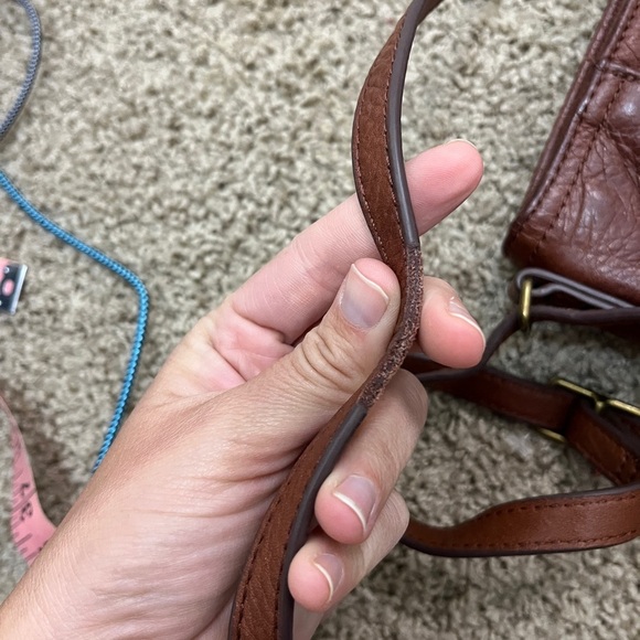 Margot Radley Brown Pebbled Leather Crossbody Bag - Picture 6 of 10